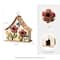 Glitzhome® 10.5" White Distressed Wood Birdhouse with Flowers